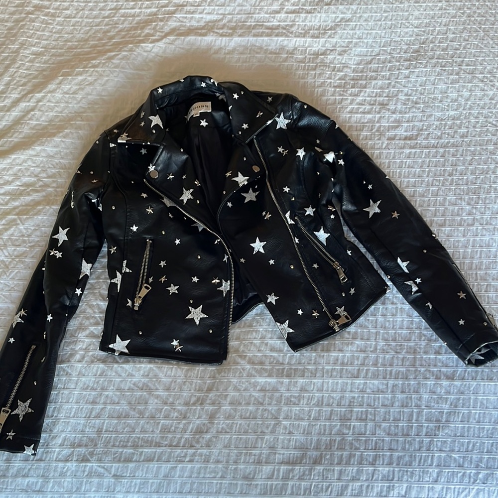 Vigoss Faux Stars and Studs Leather Jacket XS